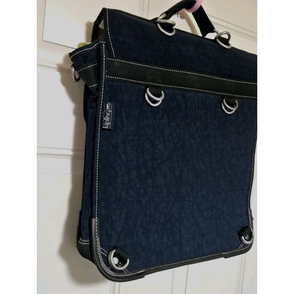 Kipling Bag Laptop Luggage Dual‎ Buckles Lock Plastic Insert Handle Blue Case